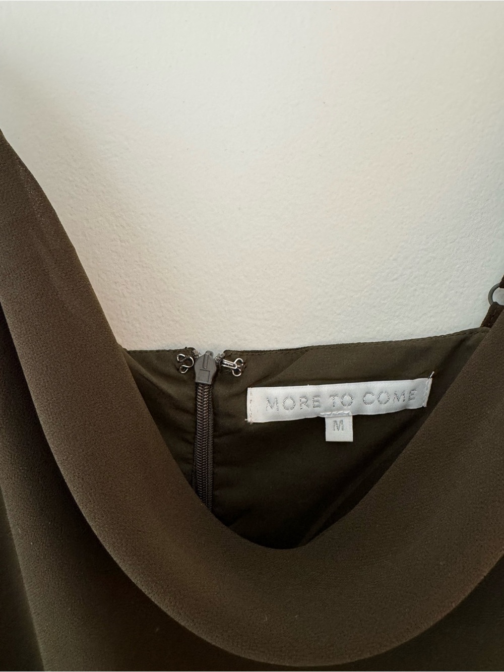 Sleek Olive Mini Dress with Adjustable Ruched Side - Picture 4 of 5